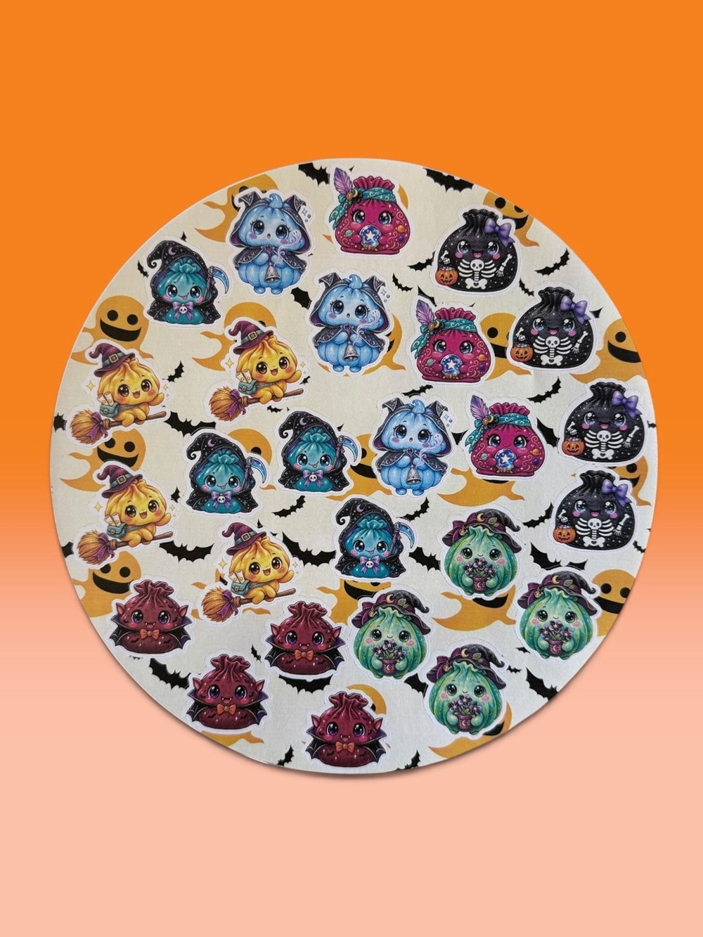 52 Handmade Halloween Dumpling Kawaii Stickers